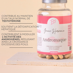 Complément anti-androgène pour femmes atteintes de SOPK, aide à réduire naturellement la testostérone, l’hirsutisme et à rééquilibrer les hormones