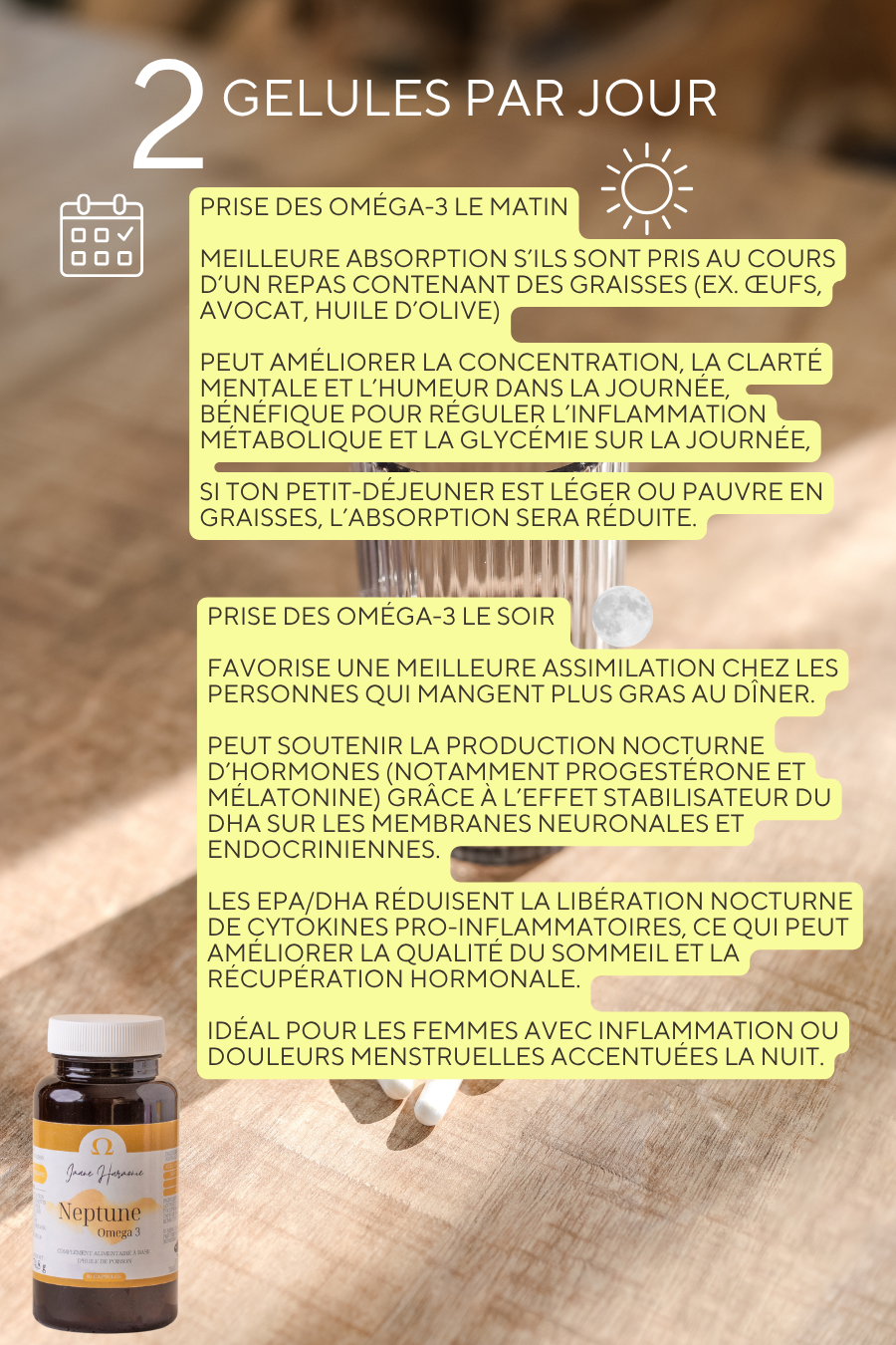 Complément alimentaire Omega - 3 Epax® SOPK, réduction de l'inflammation, cycle régulier et  réduction des douleurs