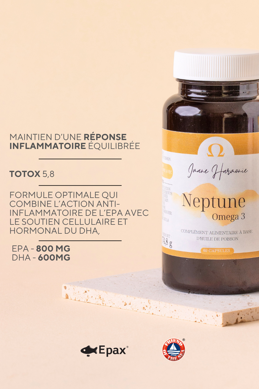 Complément alimentaire Omega - 3 Epax® SOPK, réduction de l'inflammation, cycle régulier et  réduction des douleurs