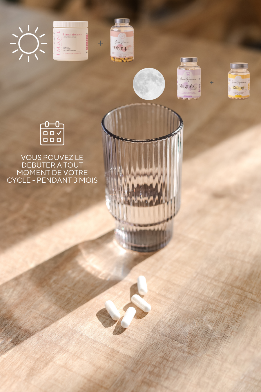 PACK FIV - Complément alimentaire pour préparer la ponction ovocytaire - Accompagnez votre parcours PMA avec un soutien ciblé pour des ovocytes de qualité et des cycles réguliers.