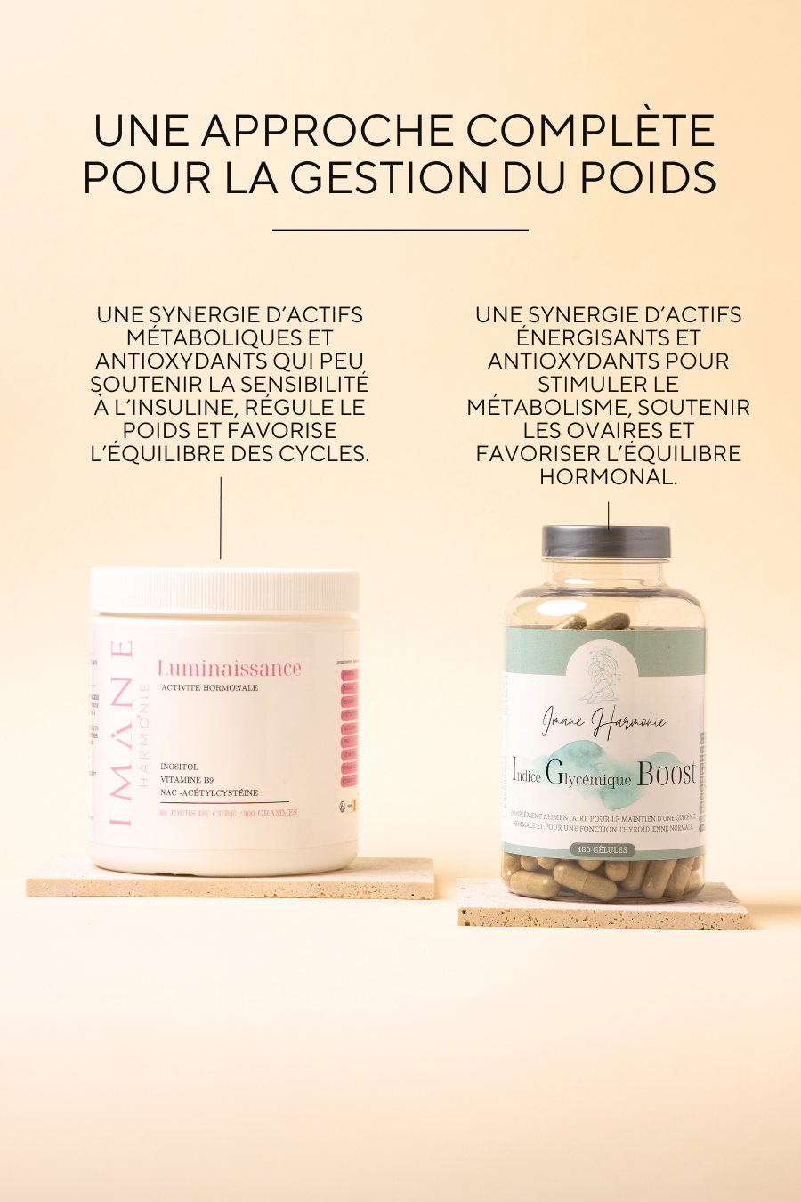 Complément alimentaire associant magnésium taurate, cannelle, gymnema, berbérine, tyrosine, zinc, iode et chrome pour réguler la glycémie, soutenir le métabolisme et favoriser la perte de poids. SOPK