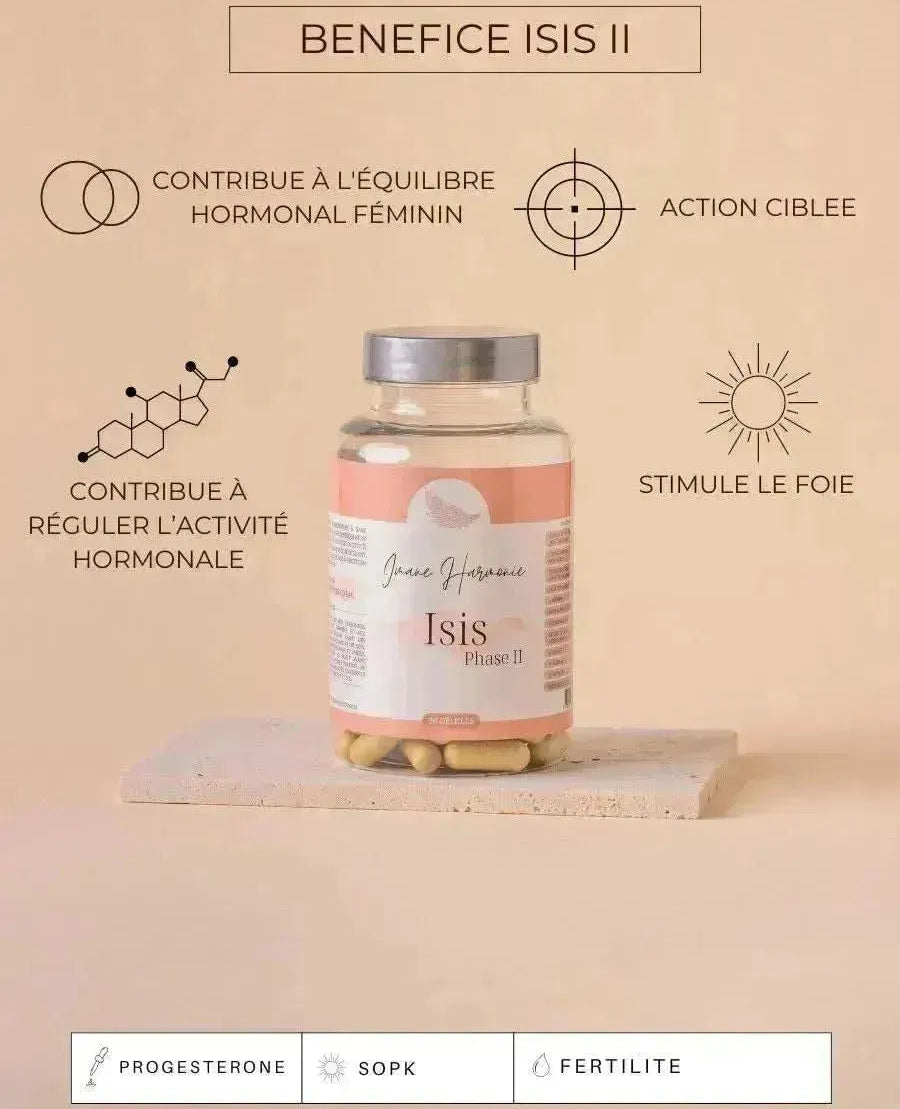 Bénéfices du complément alimentaire Isis phase 2 de la marque Imane Harmonie