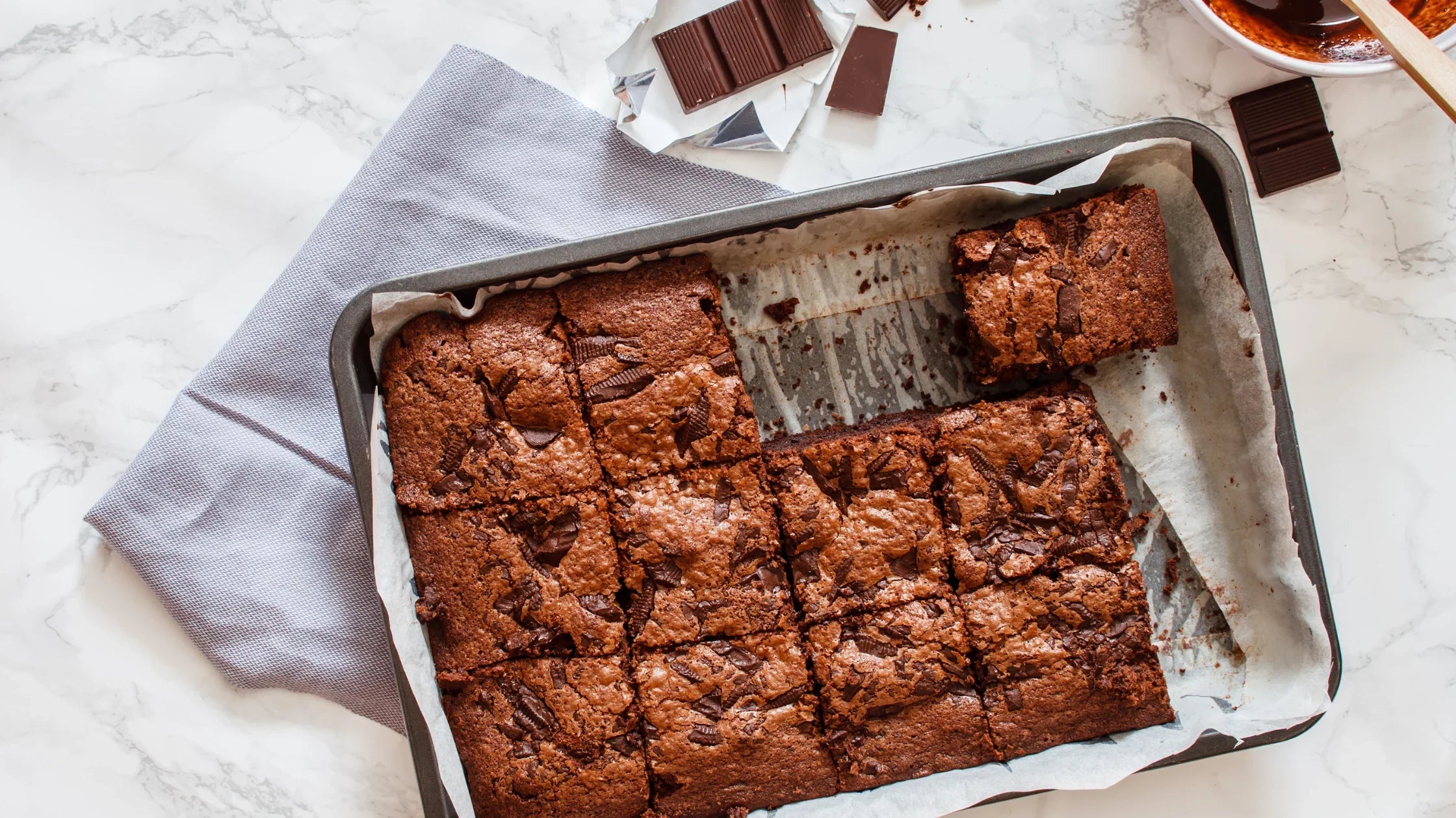 Brownie moelleux au chocolat et beurre d'amande