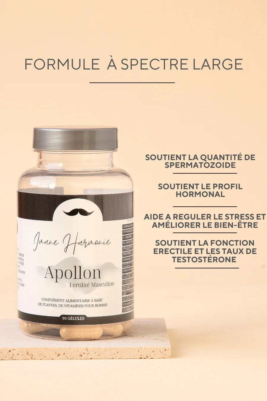 Complément alimentaire pour la fertilité masculine, améliore la qualité du sperme et stimule naturellement la testostérone