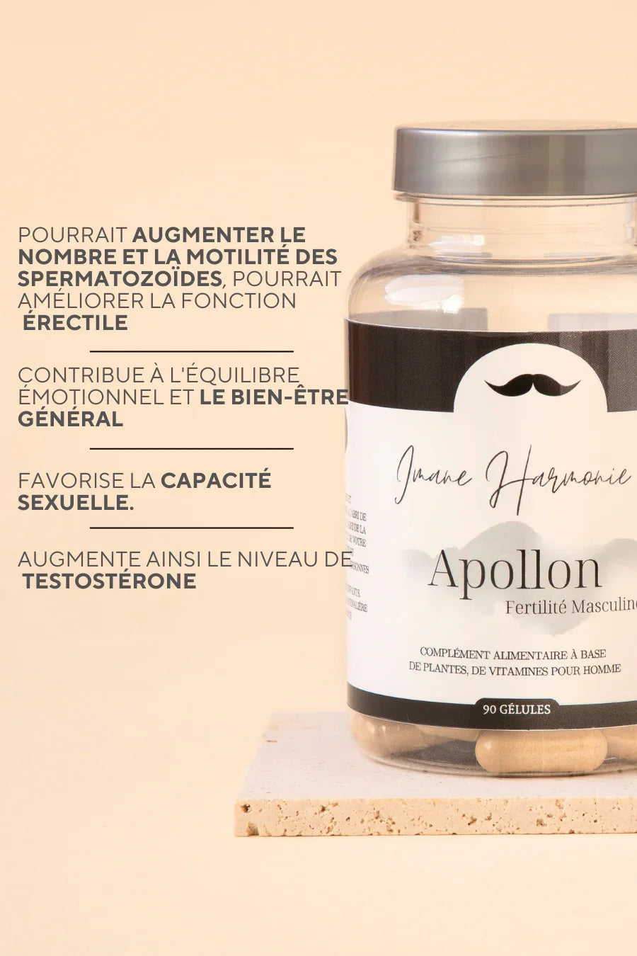 Complément alimentaire pour la fertilité masculine, améliore la qualité du sperme et stimule naturellement la testostérone