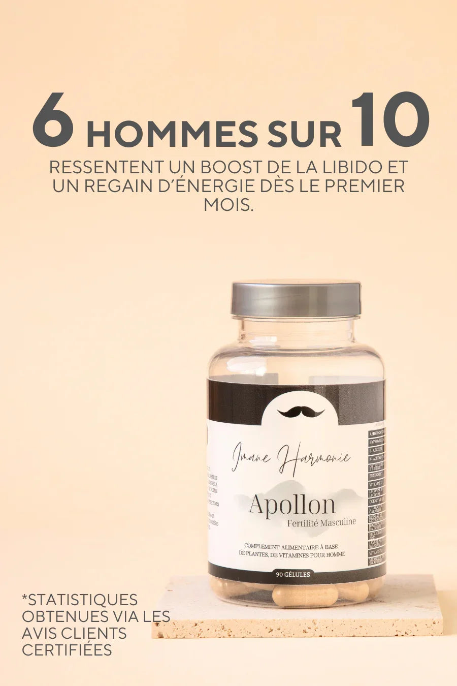 Complément alimentaire pour la fertilité masculine, améliore la qualité du sperme et stimule naturellement la testostérone
