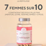 Complément anti-androgène pour femmes atteintes de SOPK, aide à réduire naturellement la testostérone, l’hirsutisme et à rééquilibrer les hormones