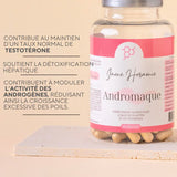 Complément anti-androgène pour femmes atteintes de SOPK, aide à réduire naturellement la testostérone, l’hirsutisme et à rééquilibrer les hormones