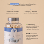 contribue au maintien de cheveux normaux, à réduire le temps d'endormissement