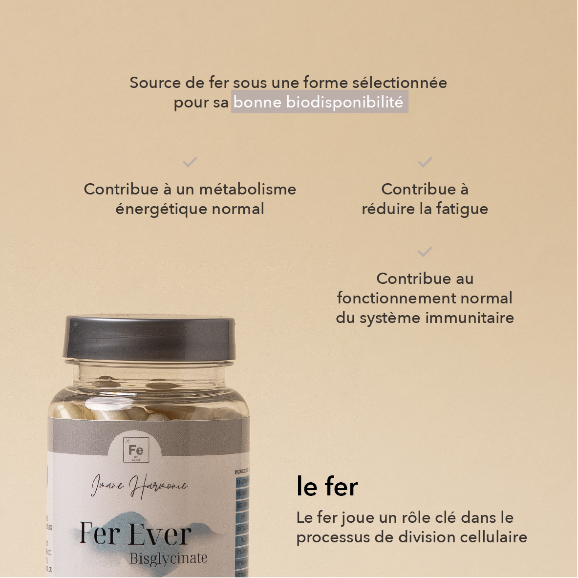 contribue à un métabolisme énergétique normal, contribue à réduire la fatigue , contribue au fonctionnement normal du système immunitaire