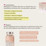 Peut aider à réguler les cycles, soutient la fertilité, contribue à une fertilité et reproduction normale