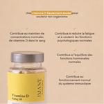 Contribue au maintien de concentrations normales de vitamine D dans le sang, contribue à réduire la fatigue et a soutenir les fonctions psychologiques normales, contribue à l'équilibre des fonctions hormonales normales, contribue au fonctionnement normal du système immunitaire