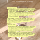 Complément Alimentaire FER bisglycinate + Vitamine C pour femme SOPK et enceinte 
