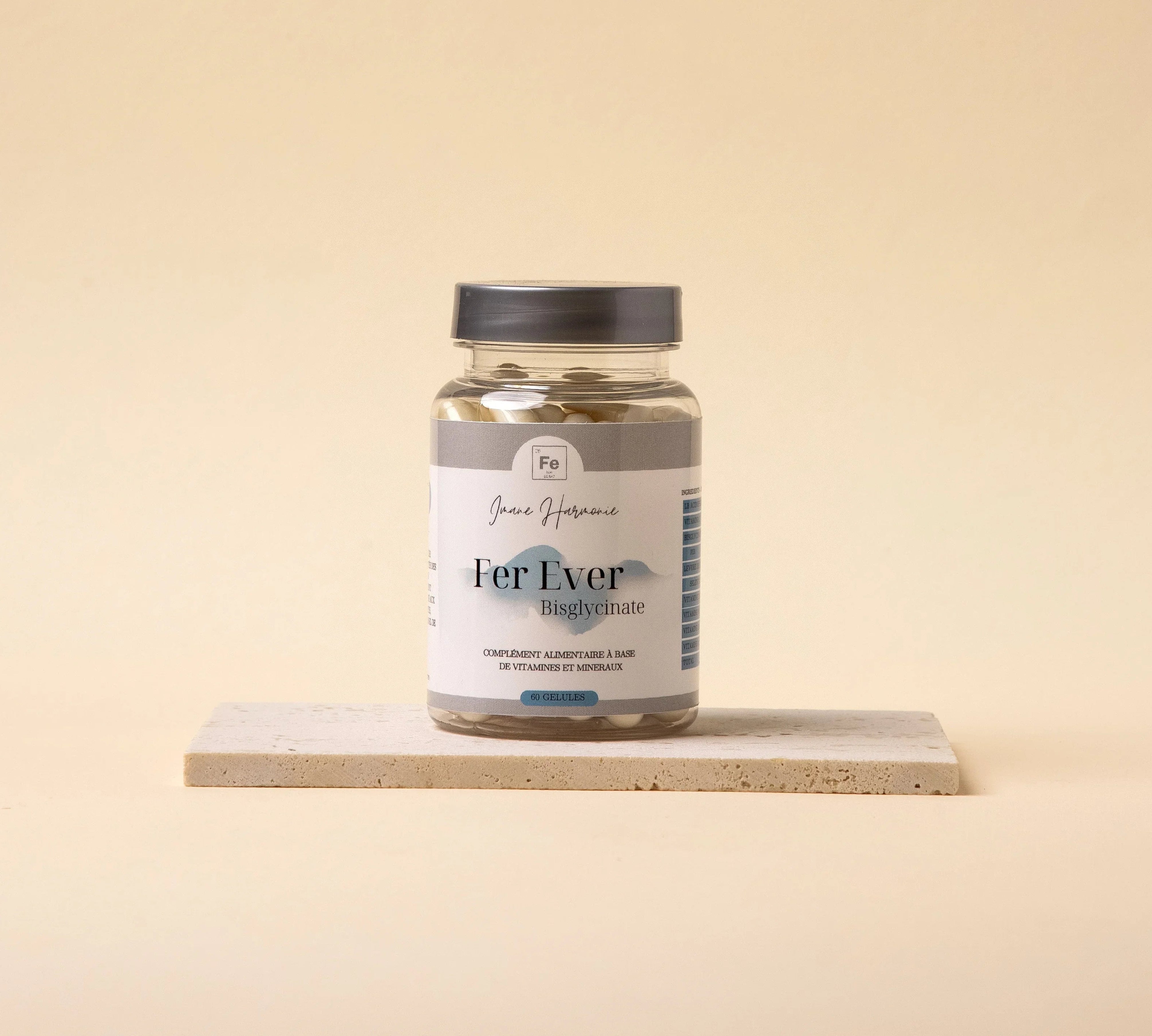 Complément Alimentaire FER bisglycinate + Vitamine C pour femme SOPK et enceinte 