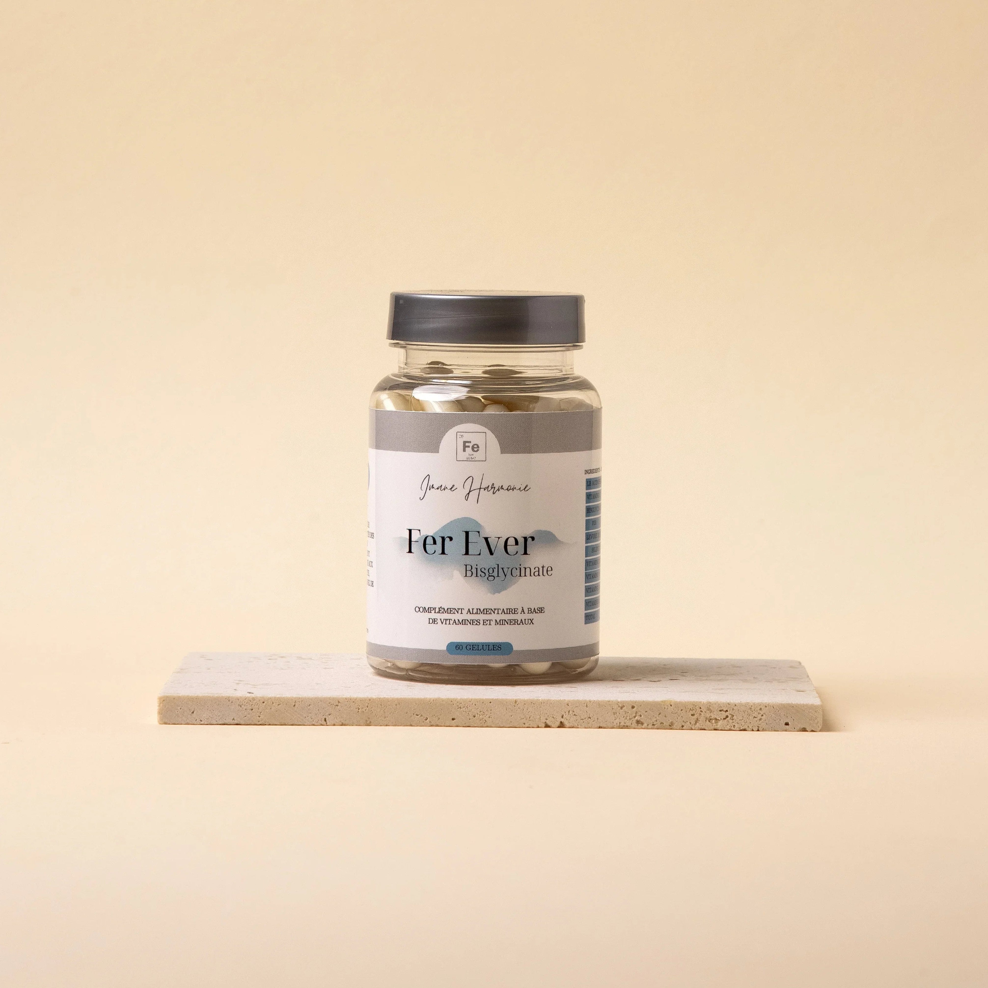 Complément Alimentaire FER bisglycinate + Vitamine C pour femme SOPK et enceinte 