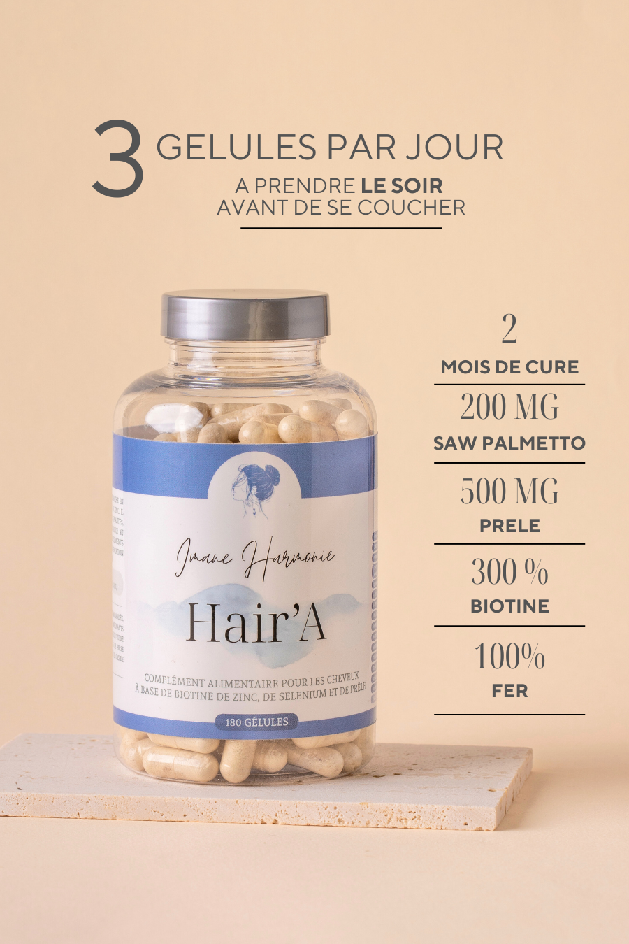 Complément alimentaire  perte de cheveux SOPK - Hyperandrogénie, complément qui augmente pas la pilosité, perte de cheveux androgénique. 
