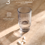 Complément phase lutéale avec gattilier, yam, ortie, reishi, arginine, CoQ10, acide alpha-lipoïque, vitamines B6/B9 actives et vitamine E pour soutenir la progestérone, la qualité de l’endomètre et l’implantation.