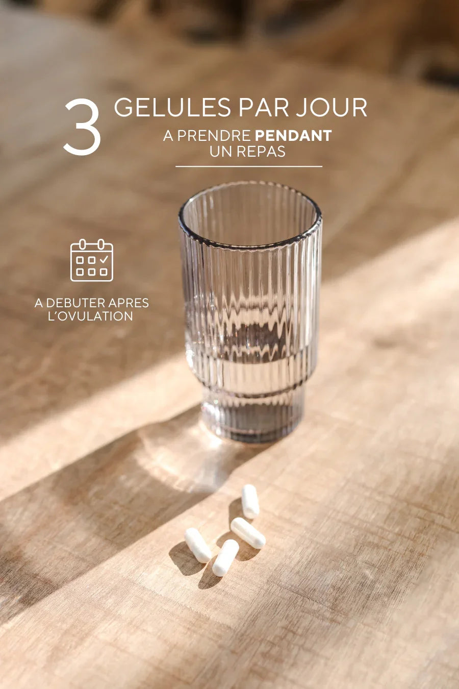 Complément phase lutéale avec gattilier, yam, ortie, reishi, arginine, CoQ10, acide alpha-lipoïque, vitamines B6/B9 actives et vitamine E pour soutenir la progestérone, la qualité de l’endomètre et l’implantation.