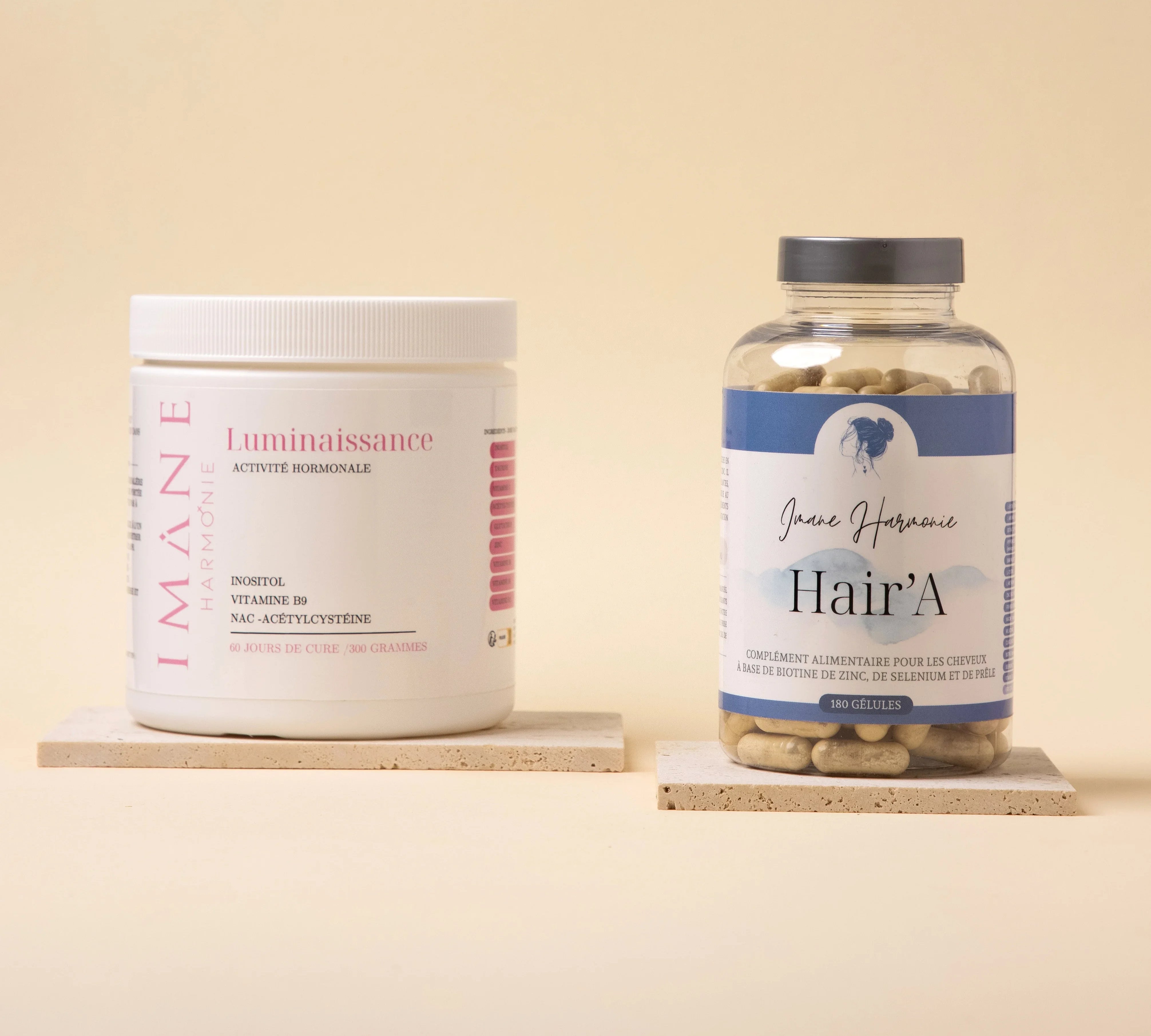 Complément anti-chute cheveux pour SOPK associant lysine, arginine, prêle, saw palmetto, cystine, méthionine, fer, zinc, biotine, sélénium et mélatonine pour freiner la chute, stimuler la repousse et renforcer la fibre capillaire.