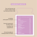 Complexe antioxydant complet, formule hautement bio disponible,complexe de polyphénols, forme brevetée et bio disponible du folate