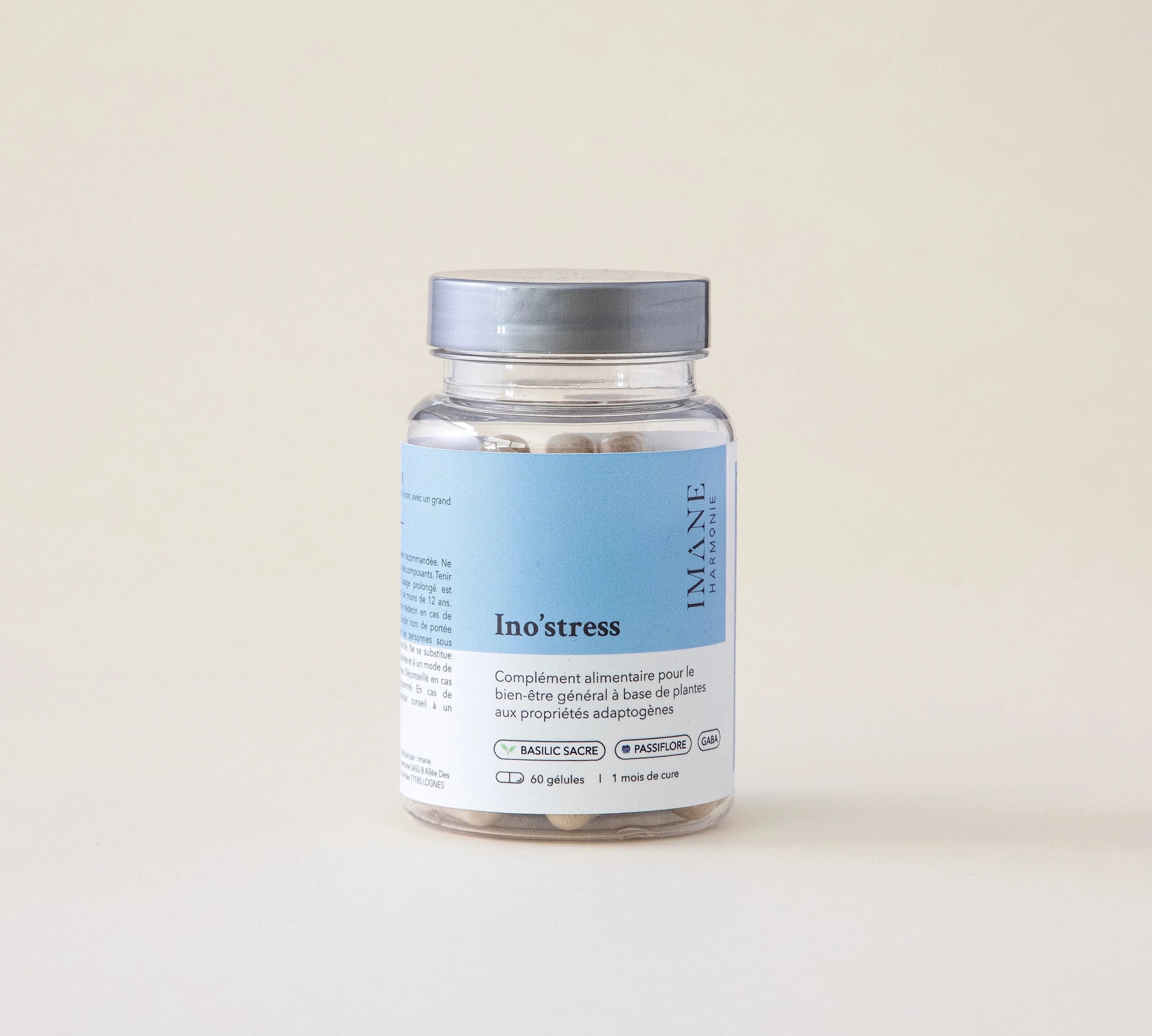 Complément alimentaire Ino'Stress pour lutter contre le stress et l'anxiété de la marque Imane Harmonie