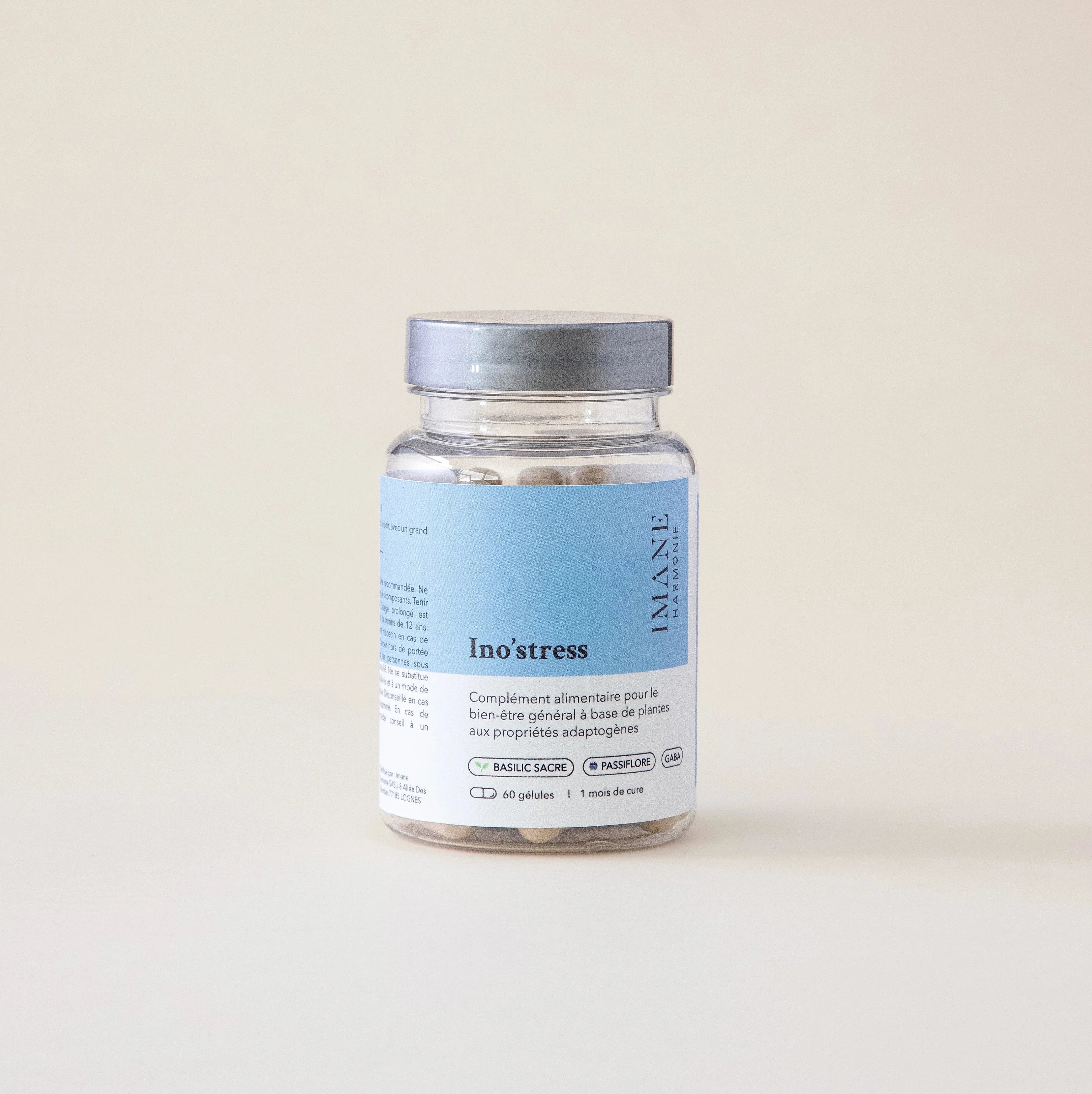 Complément alimentaire Ino'Stress pour lutter contre le stress et l'anxiété de la marque Imane Harmonie
