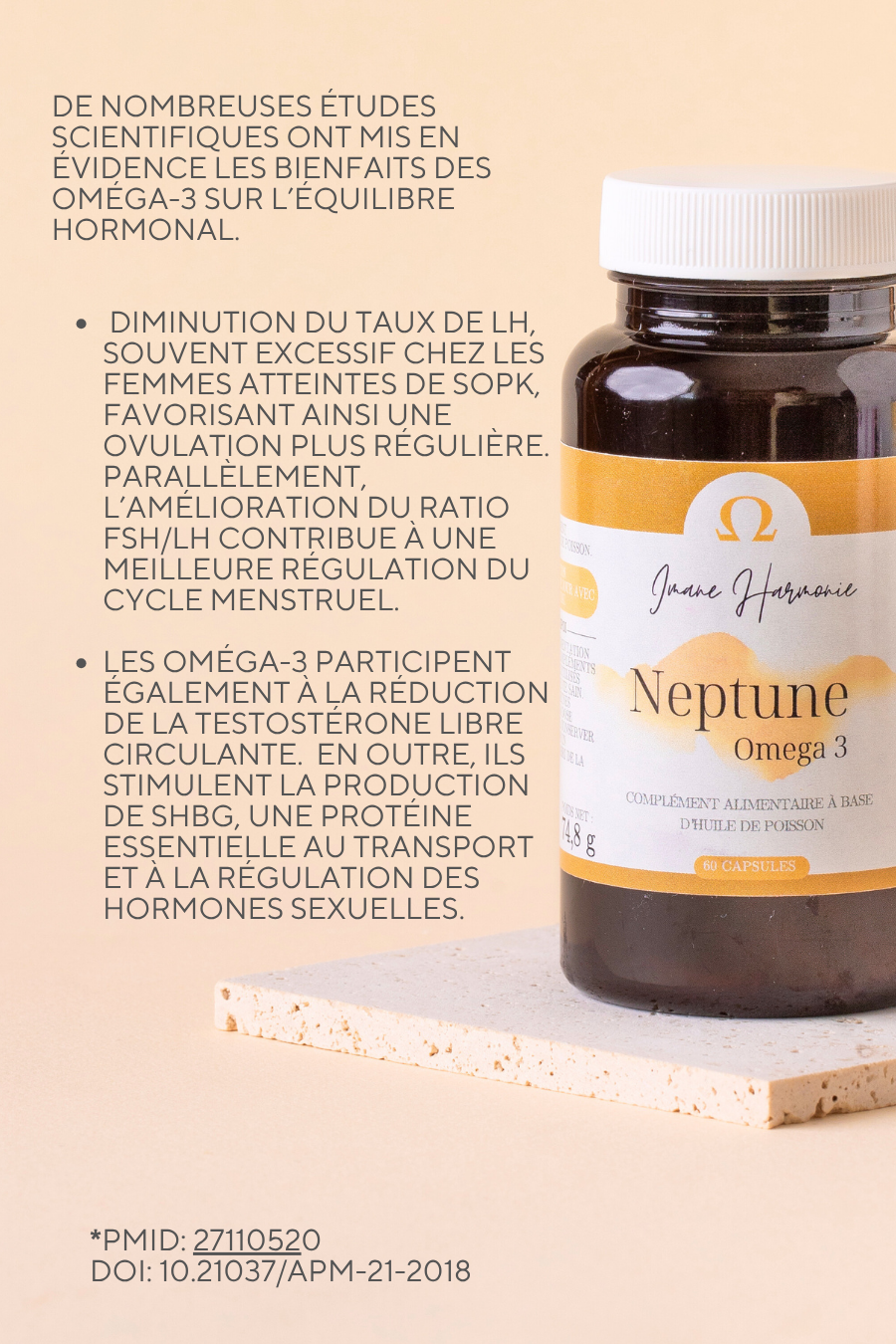 Complément alimentaire Omega - 3 Epax® SOPK, réduction de l'inflammation, cycle régulier et  réduction des douleurs 