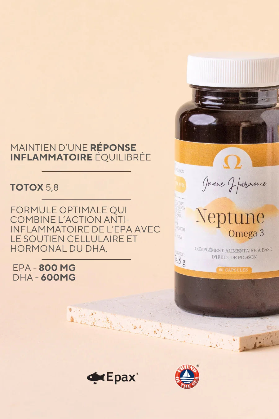 Complément alimentaire Omega - 3 Epax® SOPK, réduction de l'inflammation, cycle régulier et  réduction des douleurs 