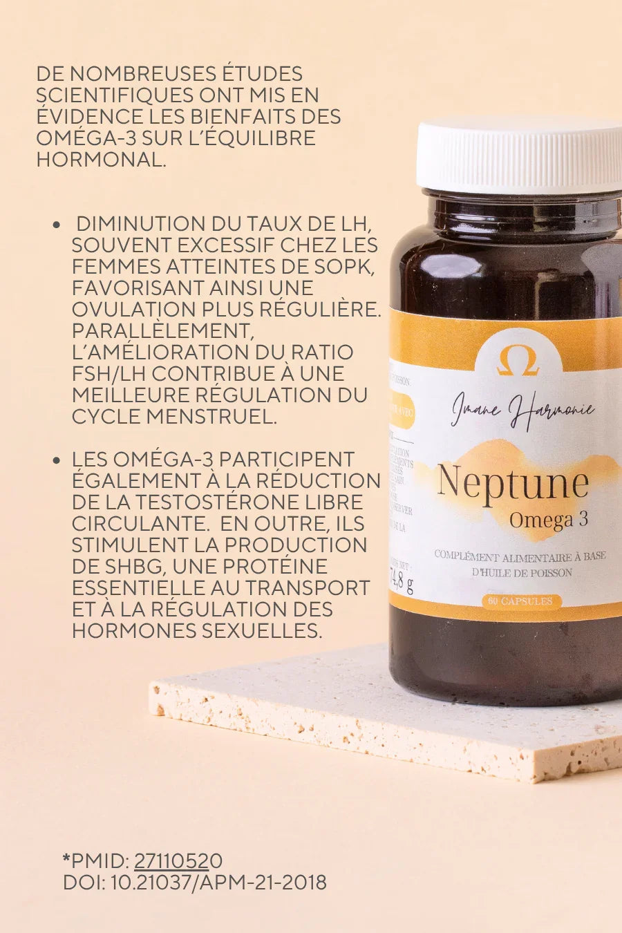 Complément alimentaire Omega - 3 Epax® SOPK, réduction de l'inflammation, cycle régulier et  réduction des douleurs 