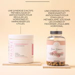 Complément alimentaire associant thé vert, inositol, NAC, coenzyme Q10, carnitine, acide alpha-lipoïque et adaptogènes naturels pour soutenir le métabolisme, l’énergie cellulaire et l’équilibre hormonal. et la fertilité SOPK 