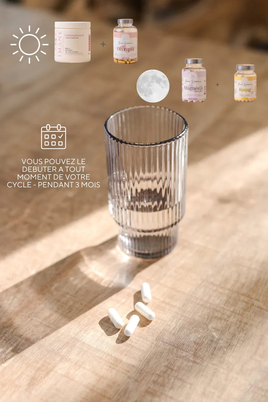 PACK FIV - Complément alimentaire pour préparer la ponction ovocytaire - Accompagnez votre parcours PMA avec un soutien ciblé pour des ovocytes de qualité et des cycles réguliers.