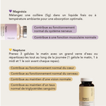 contribue au fonctionnement normal du système nerveux et à une fonction musculaire normale . Contribue au fonctionnement normal du coeur, au fonctionnement normal du cerveau, au maintien d'une vision normale,d'un taux normal de triglycérides sanguins