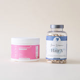 Complément anti-chute cheveux pour SOPK associant lysine, arginine, prêle, saw palmetto, cystine, méthionine, fer, zinc, biotine, sélénium et mélatonine pour freiner la chute, stimuler la repousse et renforcer la fibre capillaire.