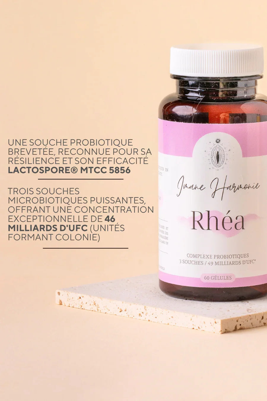Complément alimentaire  probiotque Rhéa pour la flore vaginale