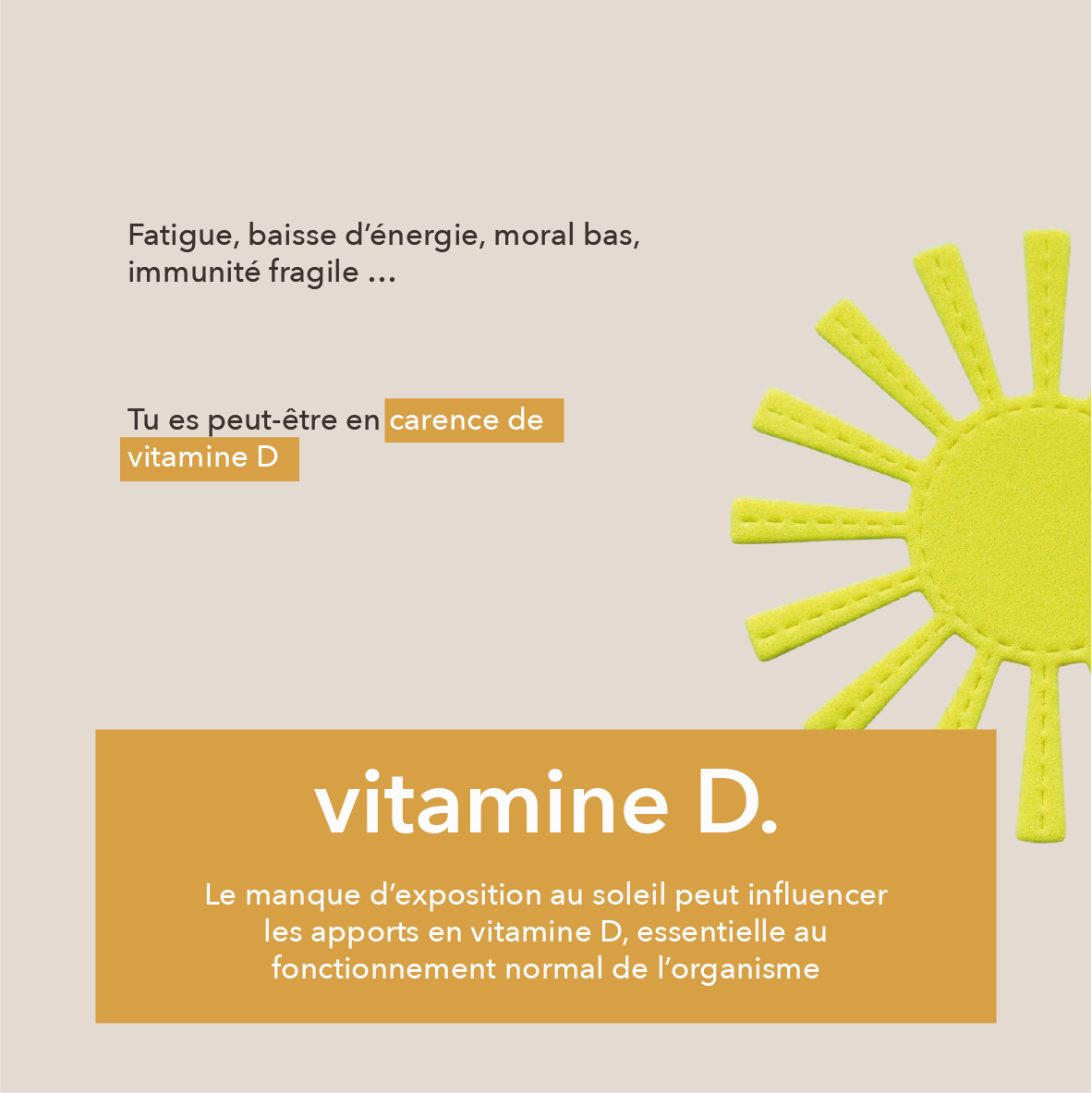 fatigue, baisse d'énergie, moral bas, immunité fragile 