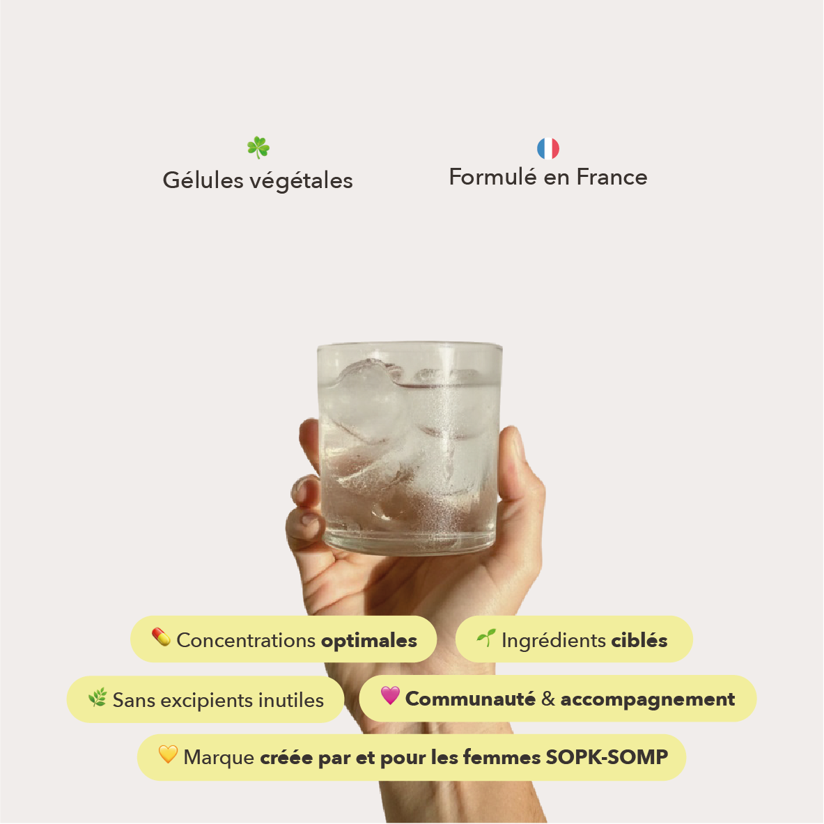 gélulues végétales , formulé en France