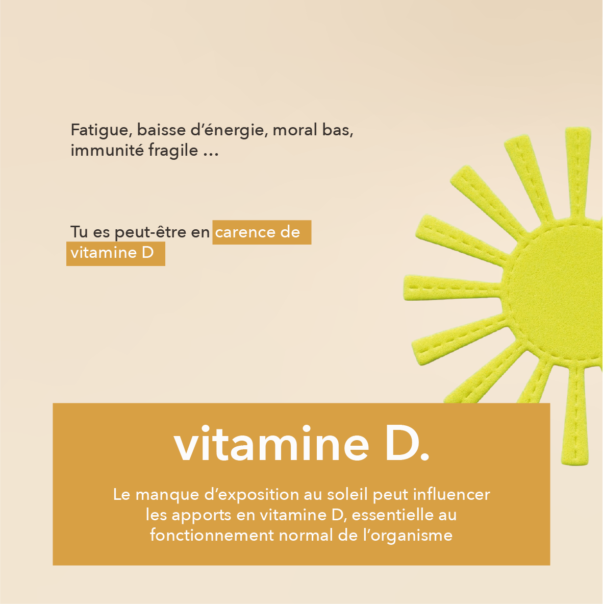 fatigue, baisse d'énergie, moral bas, immunité fragile 