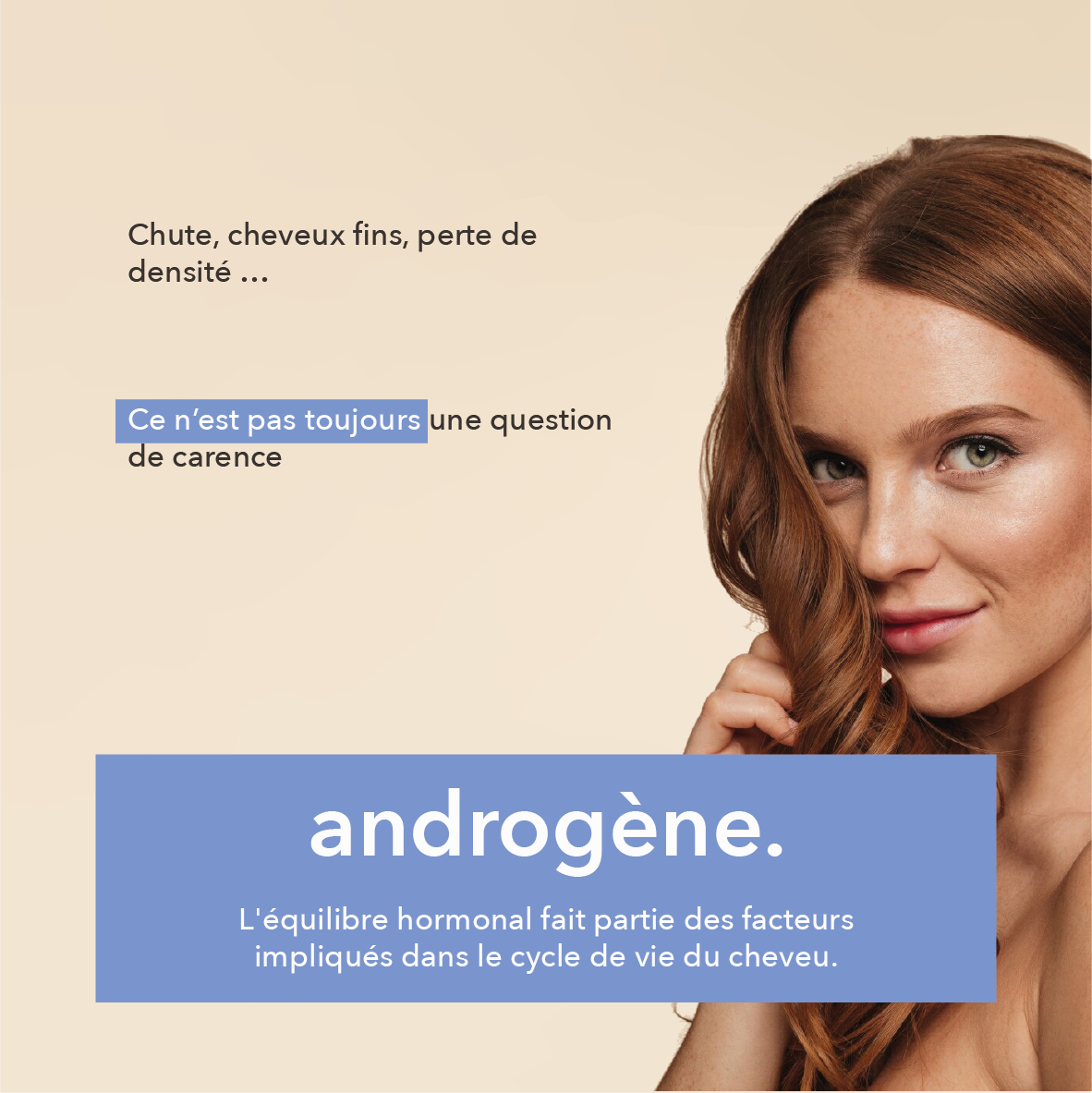 Chute, cheveux fins, perte de densité