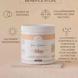 Bénéfices du complément alimentaire en poudre Atlas avec du Collagène et Régule la glycémie de la marque Imane Harmonie