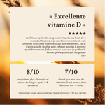 J'ai fait une prise de sang avant et après et je suis bien  remontée, je vais continuer avec cette vitamine D qui agit réellement 