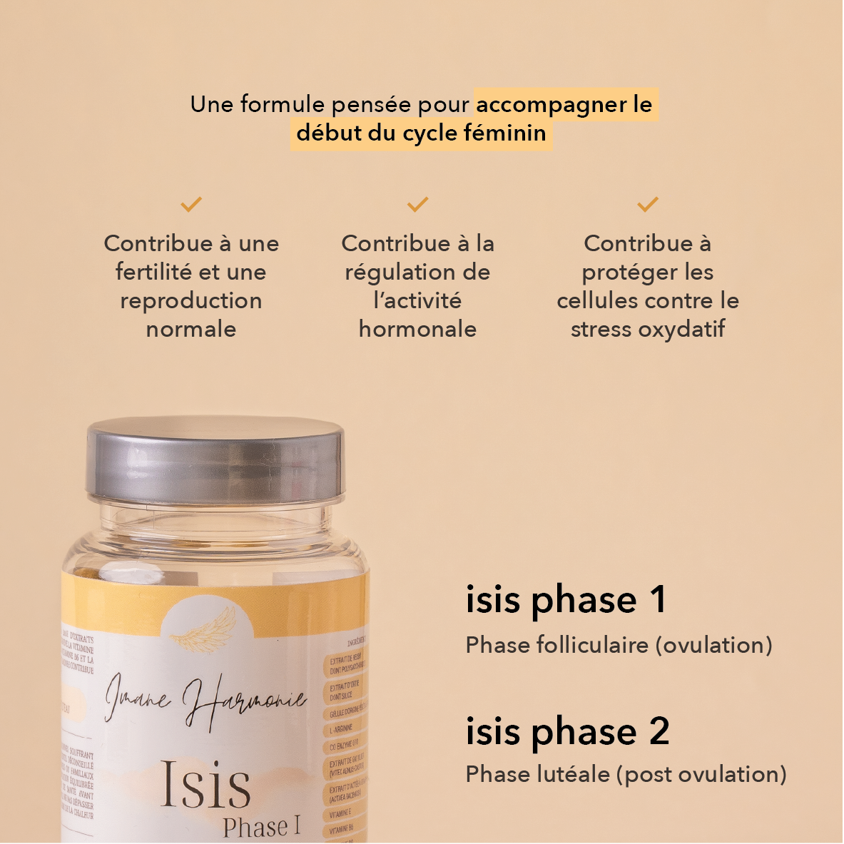 contribue à une fertilité et une reproduction normale , contribue à la régulation de l'activité hormonale, contribue à protéger les cellules contre les stress oxydait
