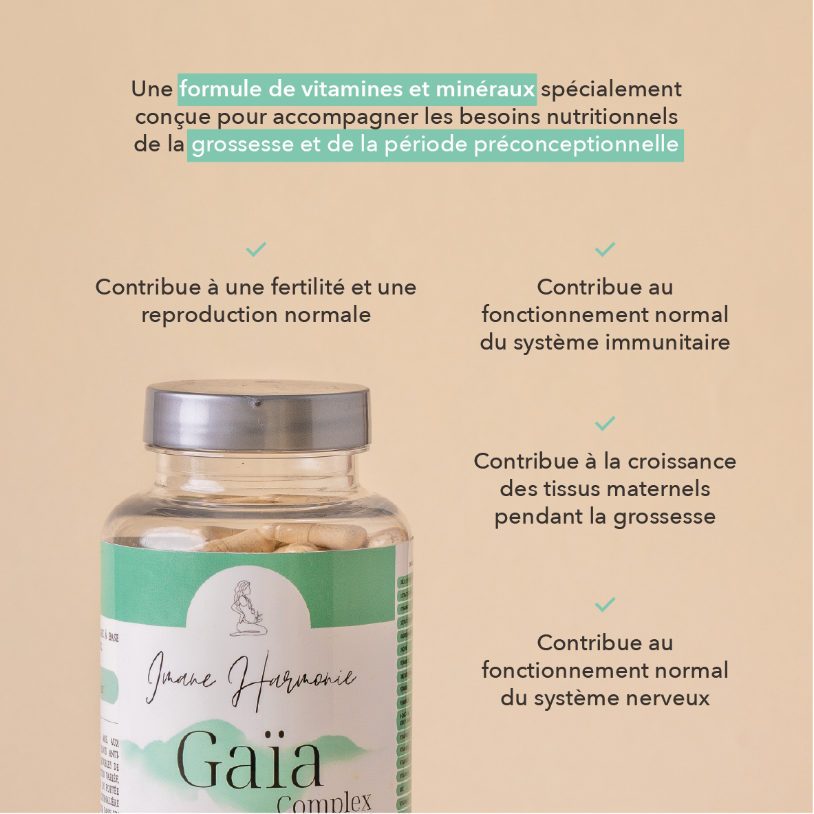 contribue à une fertilité et reproduction normale, fonctionnement normal du système immunitaire, à la croissance des tissus maternels pendant la grossesse , fonctionnement normal du système nerveux