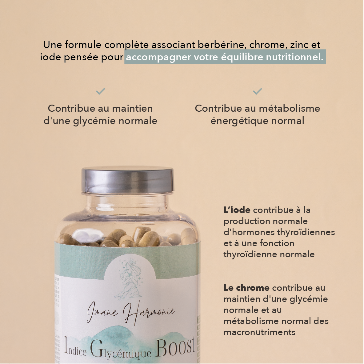 contribue au maintien d'une glycémie normale , contribue au métabolisme énergétique normal