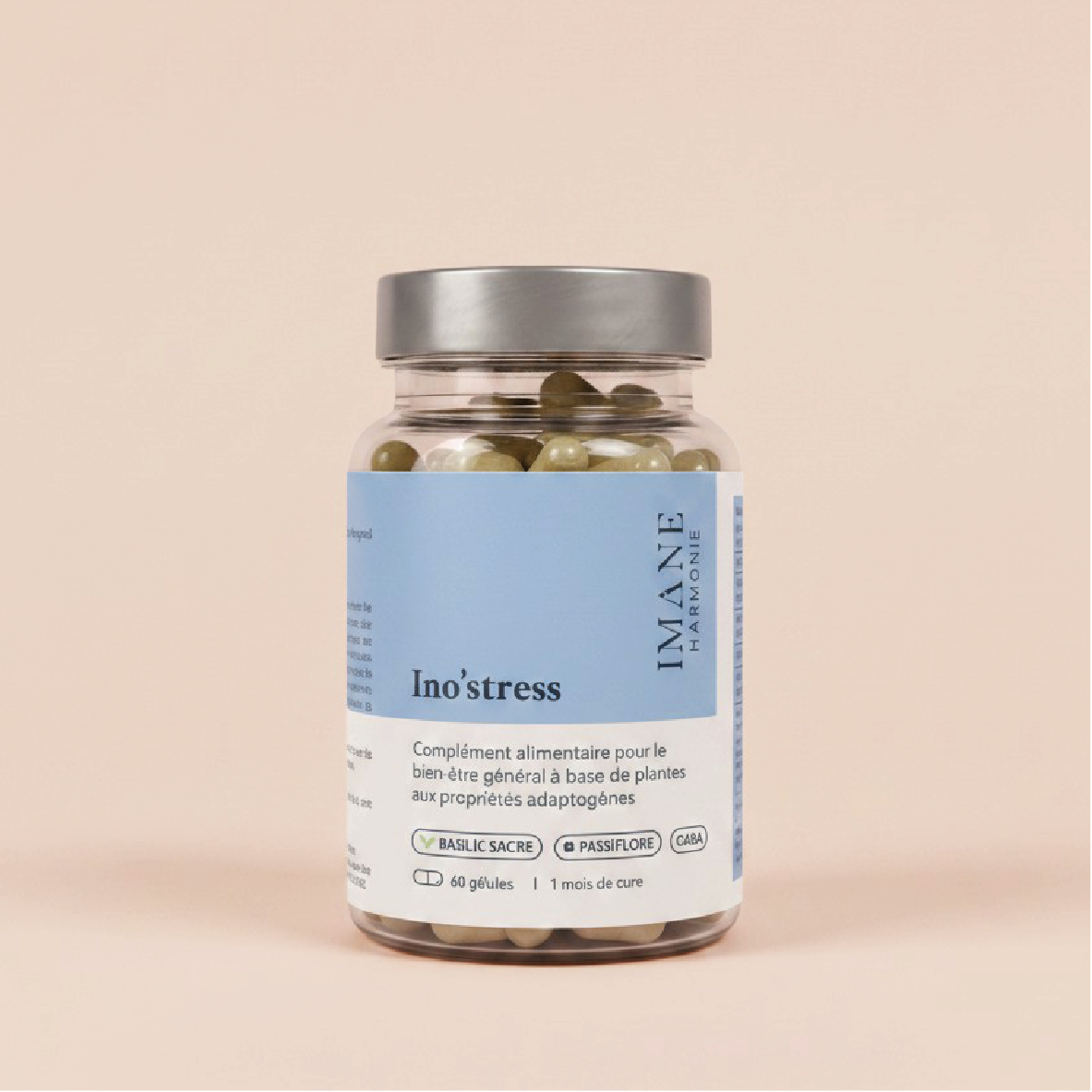 Complément alimentaire Ino'Stress pour lutter contre le stress et l'anxiété de la marque Imane Harmonie