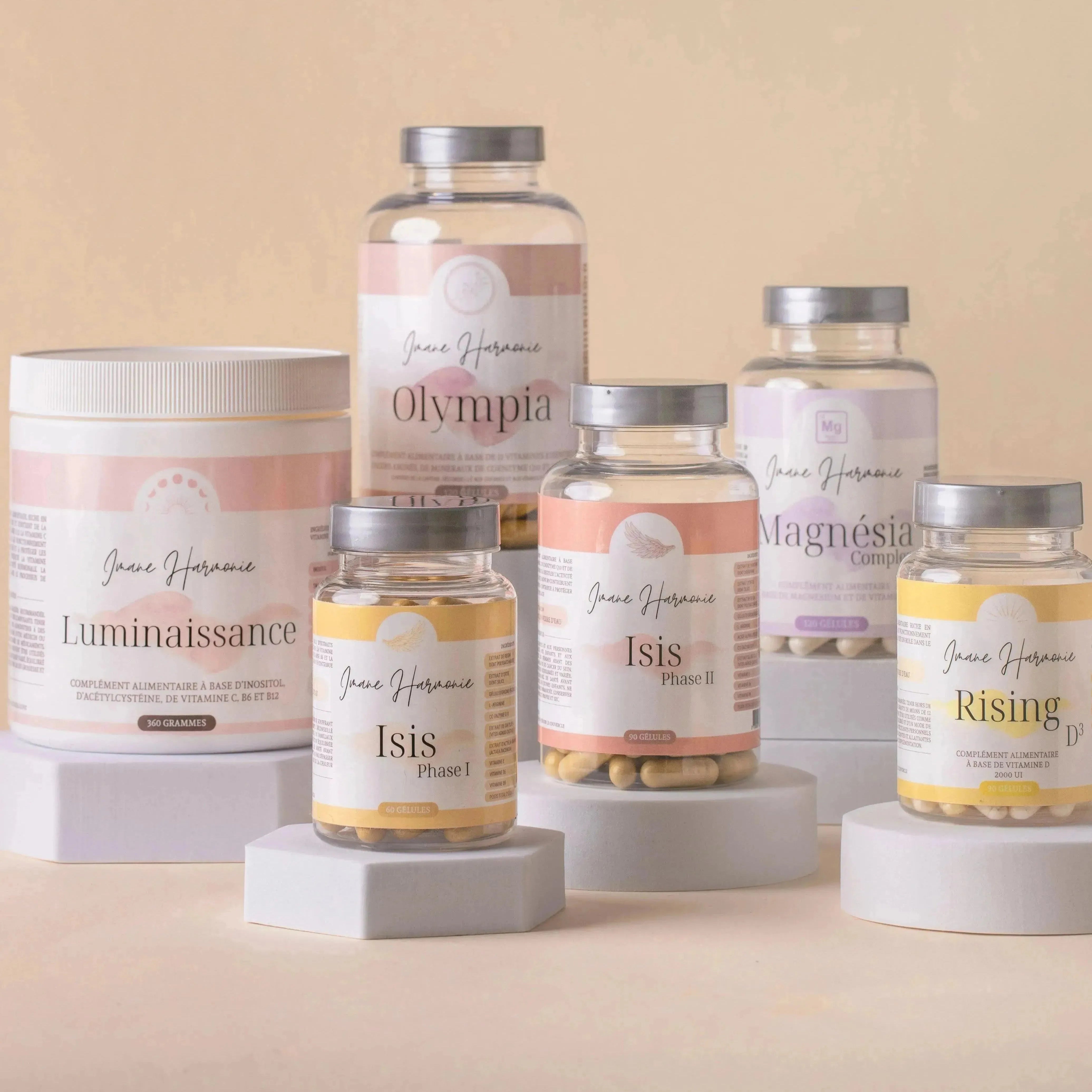 Les compléments alimentaires du pack Fertilité de la marque Imane Harmonie