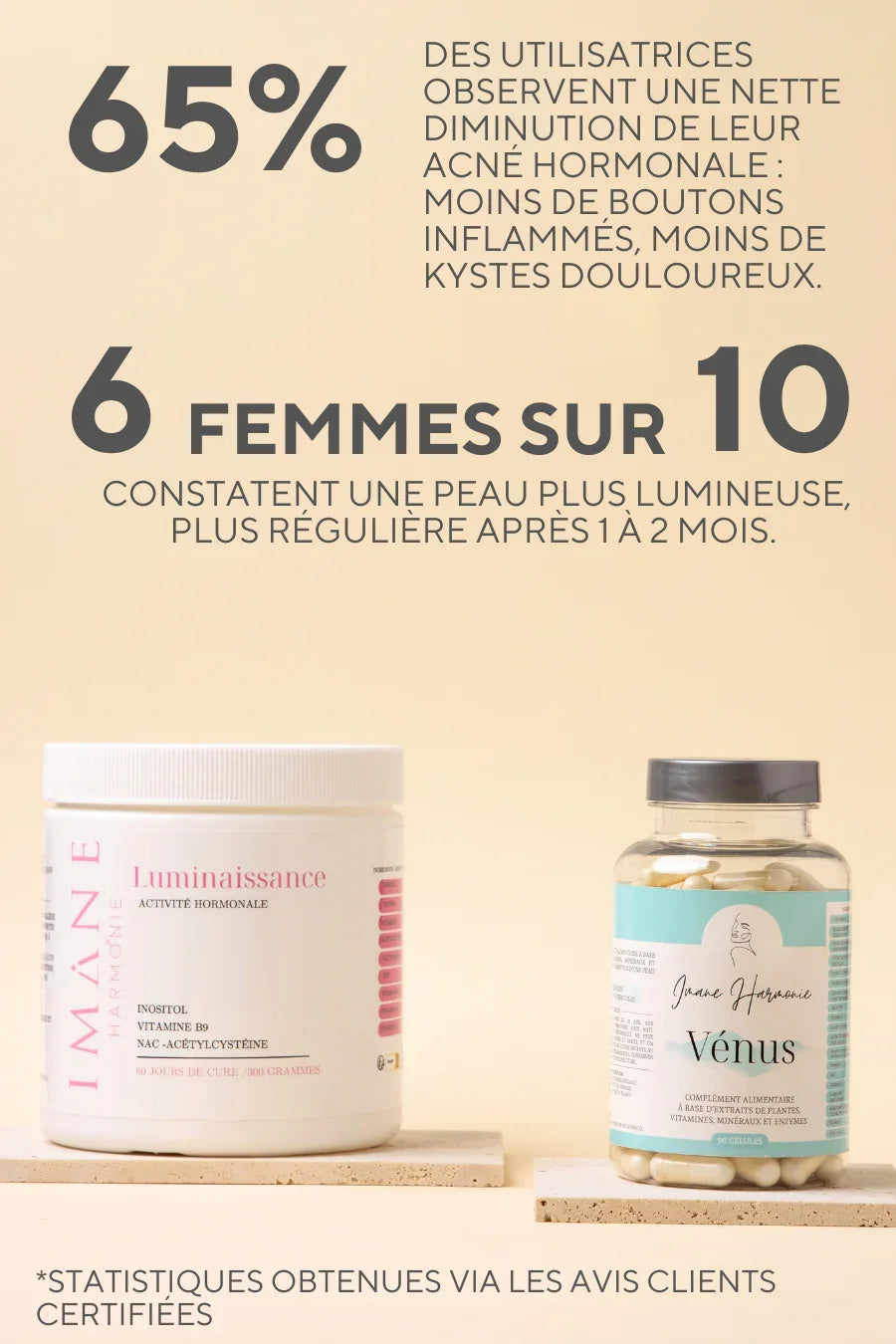Complément naturel qui réduit l’acné hormonale, détoxifie le foie, équilibre le microbiote et apaise l’inflammation, idéal en cas de SOPK ou d’excès d’androgènes.