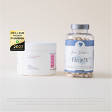Complément anti-chute cheveux pour SOPK associant lysine, arginine, prêle, saw palmetto, cystine, méthionine, fer, zinc, biotine, sélénium et mélatonine pour freiner la chute, stimuler la repousse et renforcer la fibre capillaire.