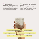 Luminaissance le matin dans un verre d'eau, 2 gélules Glycémie et Équ