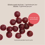 pour les enfants, 1 gummies par jour, adulte 2 gummies par jour