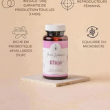 bénéfices du complément alimentaire Rhéa pour la flore vaginale de la marque Imane Harmonie